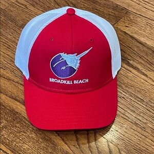 Youth Red Broadkill Beach Trucker Hat